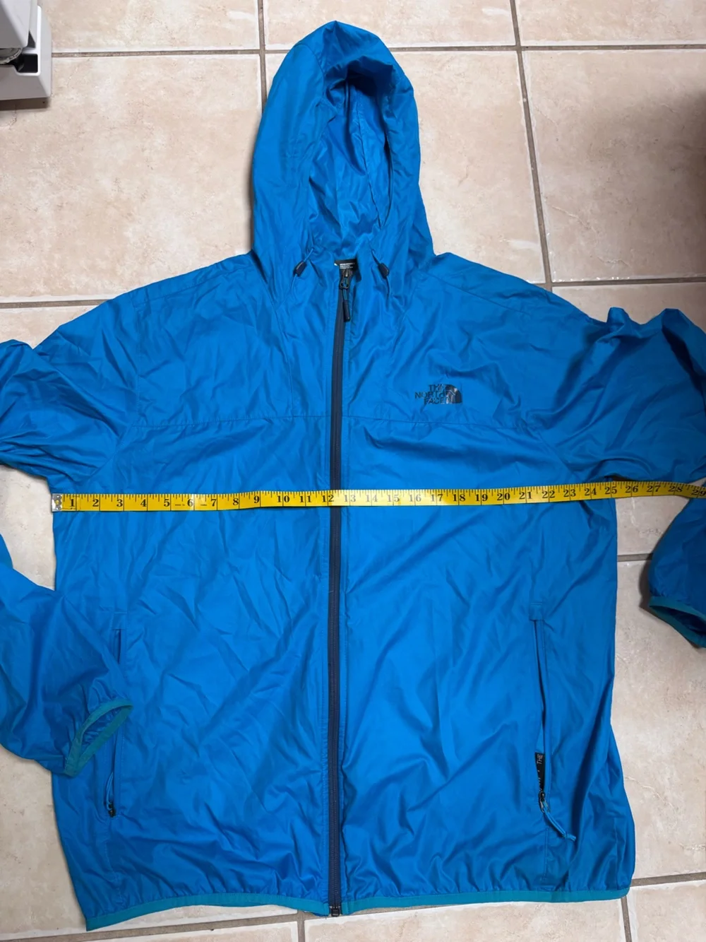 The North Face Men’s Blue Hooded Windbreaker Jacket
